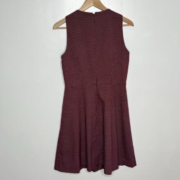 Gal Meets Glam Collection Womens Fit And Flare Dress Wine Red 6 Pockets Preppy - Picture 9 of 10